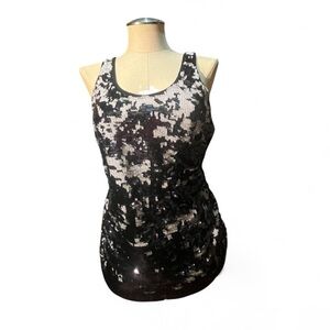 Sequin Black and Silver reversible Women's Tank Top